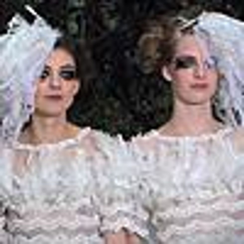 Shot of the Day: Lagerfeld's Couture Lesbian Brides 
