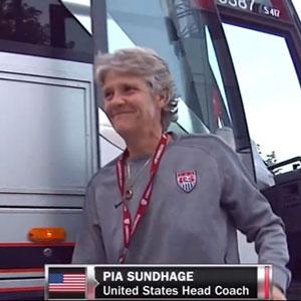 US Women's Soccer Team Bids Fond Farewell to  Coach Pia Sundhage 