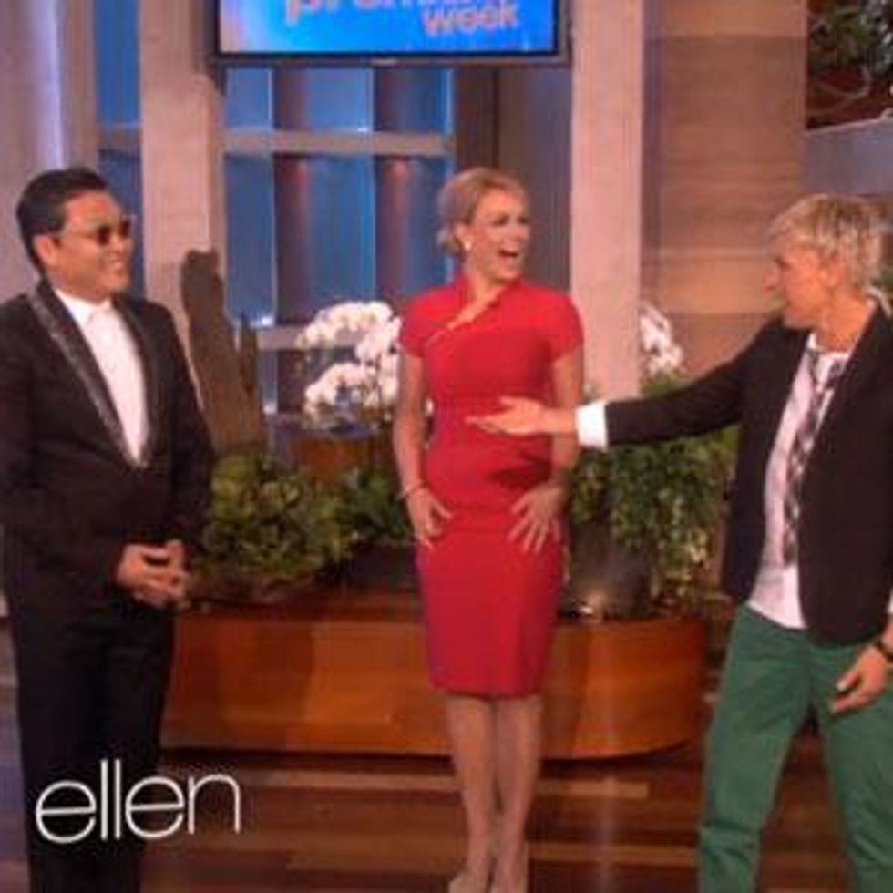 Watch: Ellen DeGeneres and Britney Spears Dance Gangnam Style