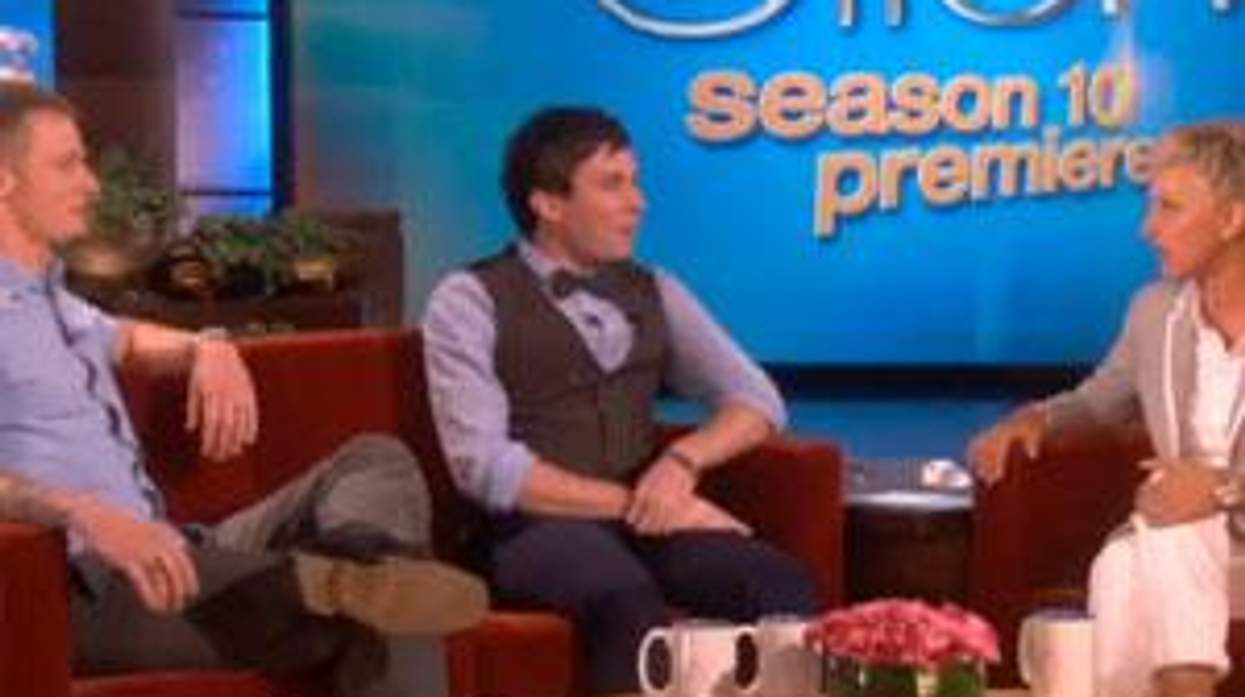 Watch: Ellen Gives $25K Each to Bullied Gay Student and Auto Body Shop Owner