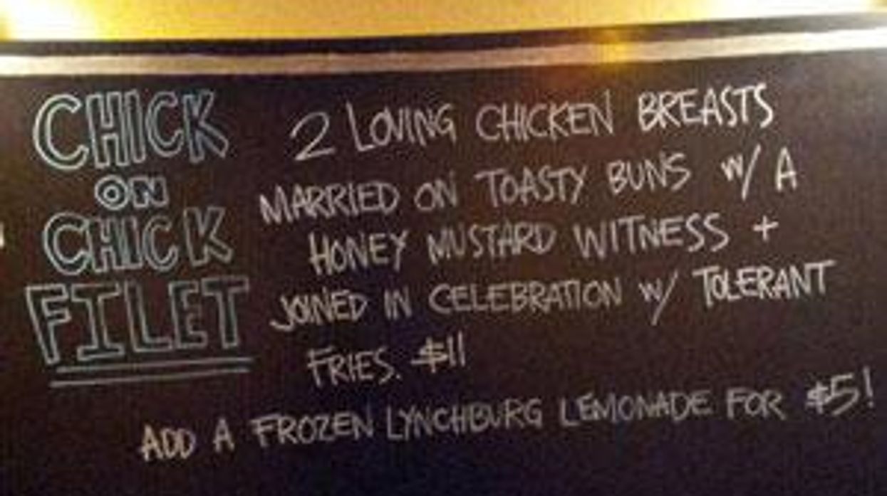 Houston's Lesbian-Owned Beaver's Restaurant Responds to Chick-Fil-A with Chick On Chick Filet