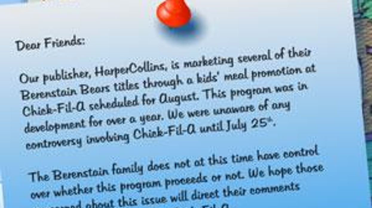 Berenstain Bears Books Replace Henson Co. Toys in Chick-fil-A Kids Meals: Family Disapproves
