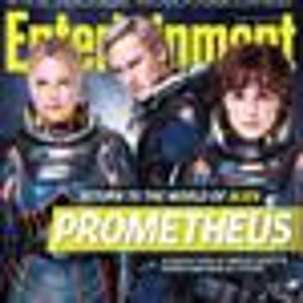 Shot of the Day: Noomi Rapace and Charlize Theron Rock their 'Prometheus' Spacesuits for EW