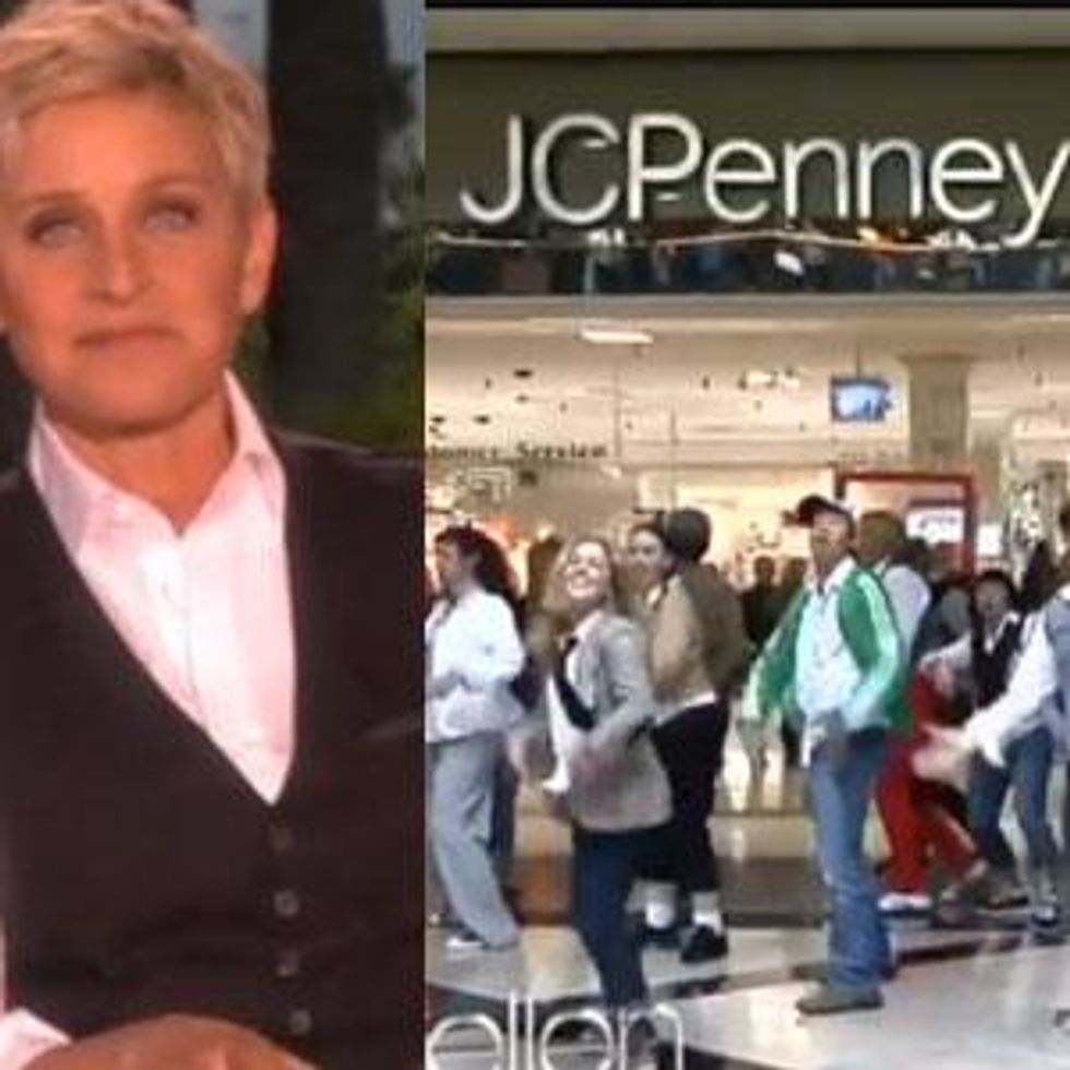 Ellen DeGeneres Airs Footage of JCPenney Flash Mob - Says she Loves It! - Video