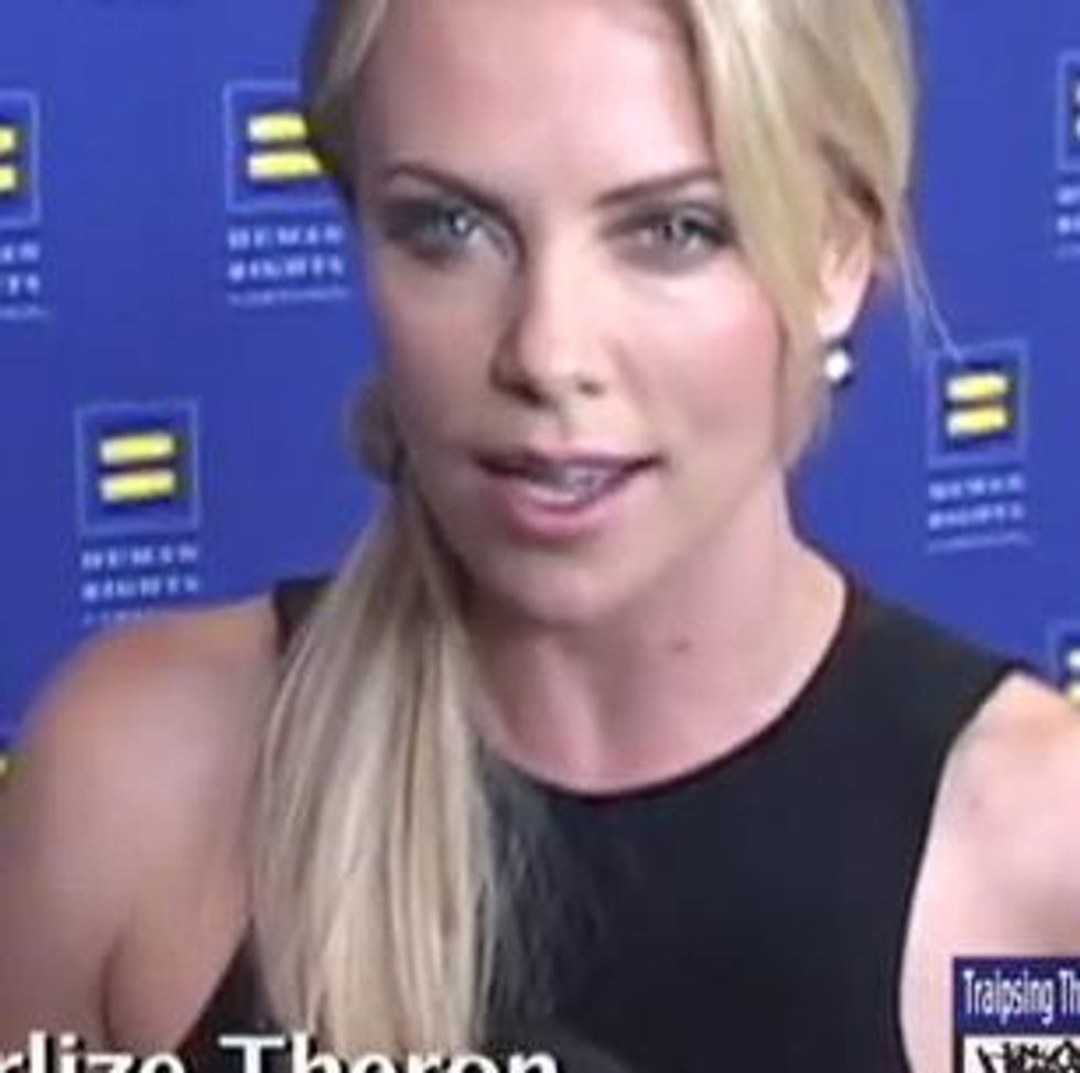 HRC Gala Red Carpet - Charlize Theron, Stephanie Miller, Fortune Feimster