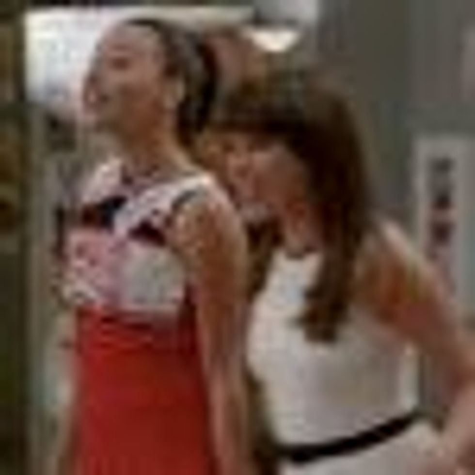 Santana and Rachel Kissed a Girl and Liked It! VIDEO