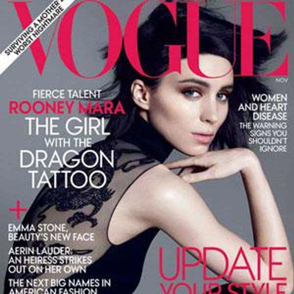 SheWired's Shot of the Day: Rooney Mara Goes Dragon Tattoo Chic for Vogue