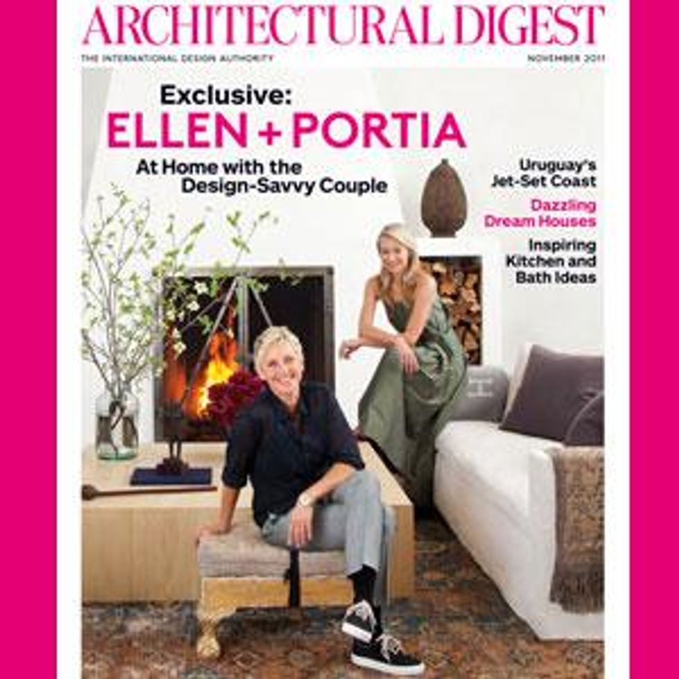 Ellen DeGeneres and Portia de Rossi Grace Cover of Architectural Digest