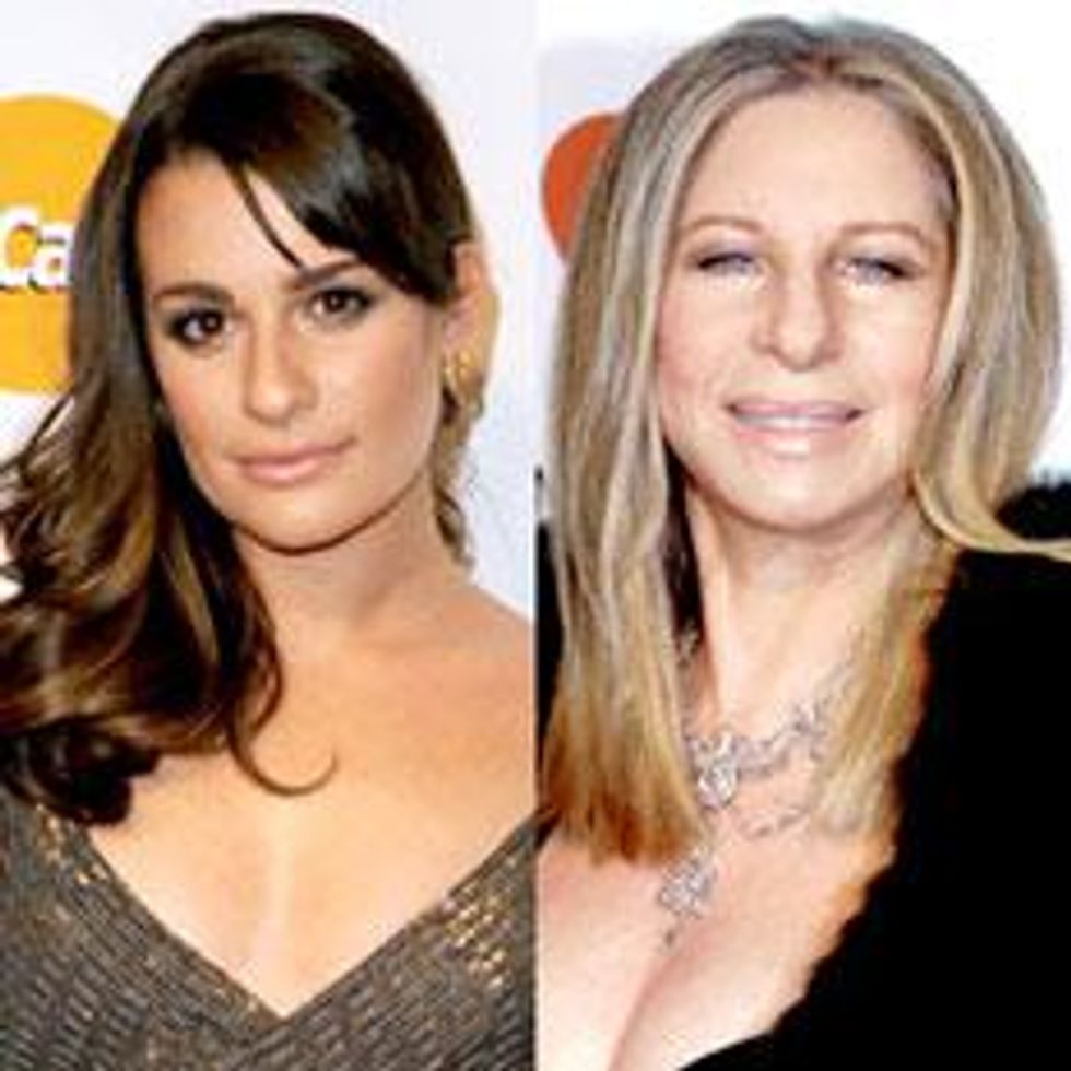 Barbra Streisand and Lea Michele Make Twitter Contact