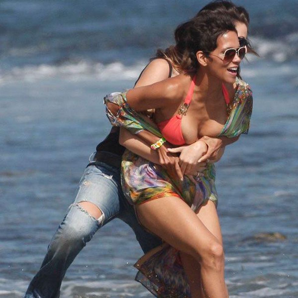 SheWired Shot of The Day: Halle Berry and Gal Pal Frolic in The Surf