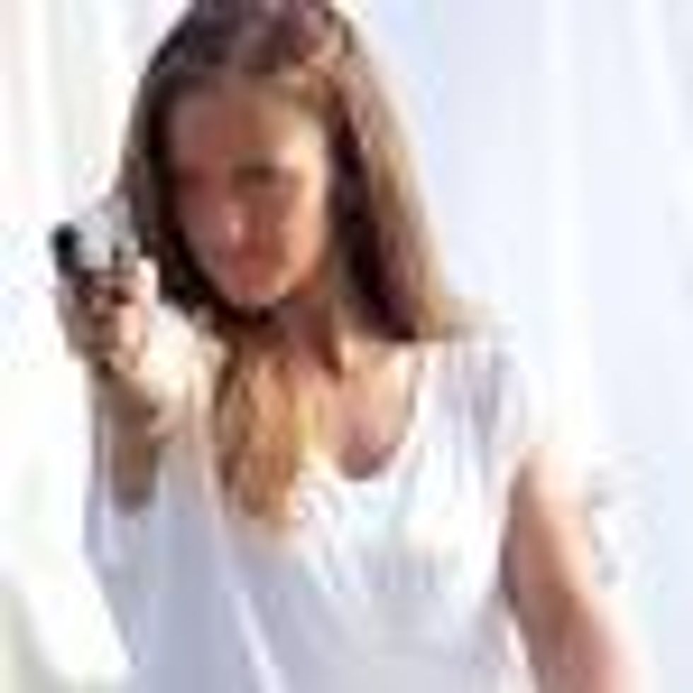 SheWired Shot of The Day: ‘Charlie’s Angels’ Minka Kelly With Guns Blazing