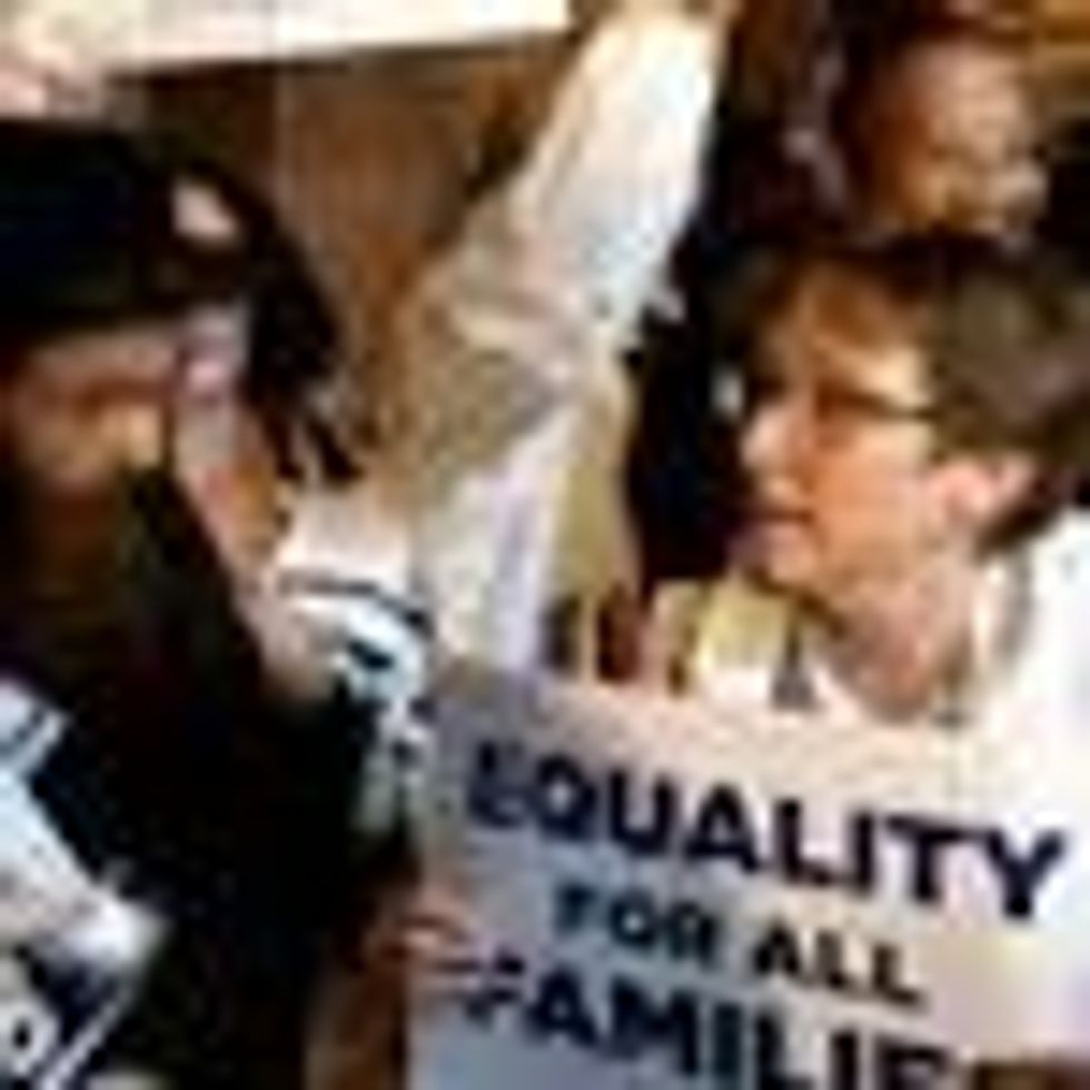 Lesbian and Rabbi Sharon Kleinbaum at Center of Skirmish with Orthodox Jews at Marriage Rally
