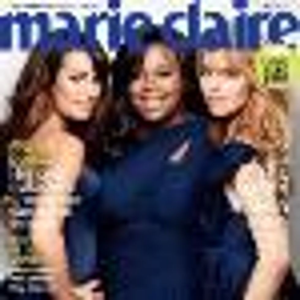 SheWired�s Shot of the Day: 'Glee's' Lea, Amber and Dianna Share The Love on Marie Claire