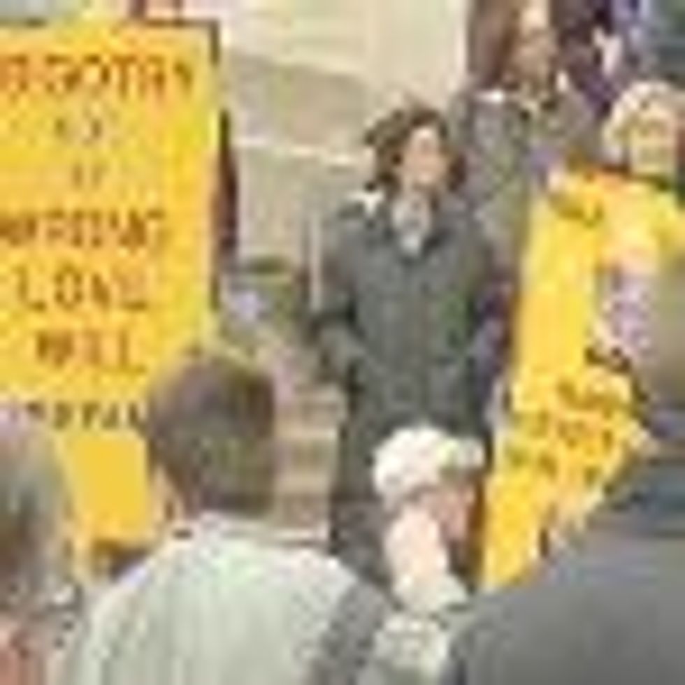 Hundreds Protest Same-Sex Marriage Ban at Indiana Statehouse