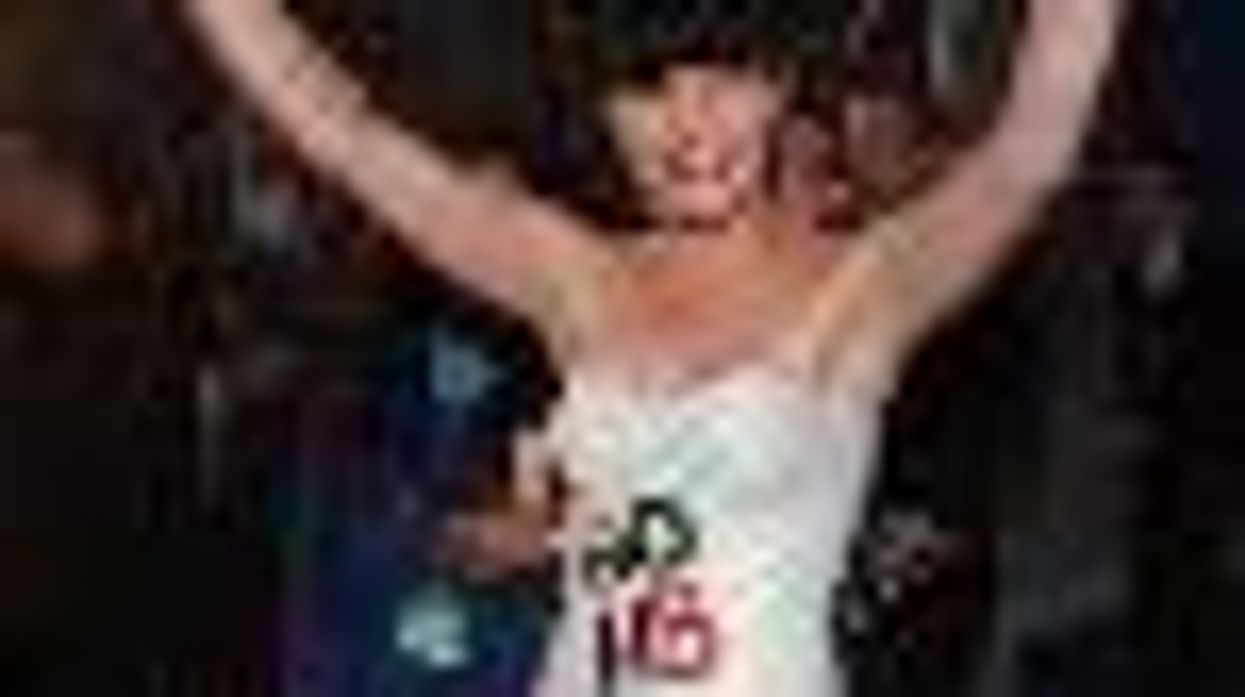 Pauley Perrette Supports Her Gays with NOH8 Dress at The People's Choice Awards