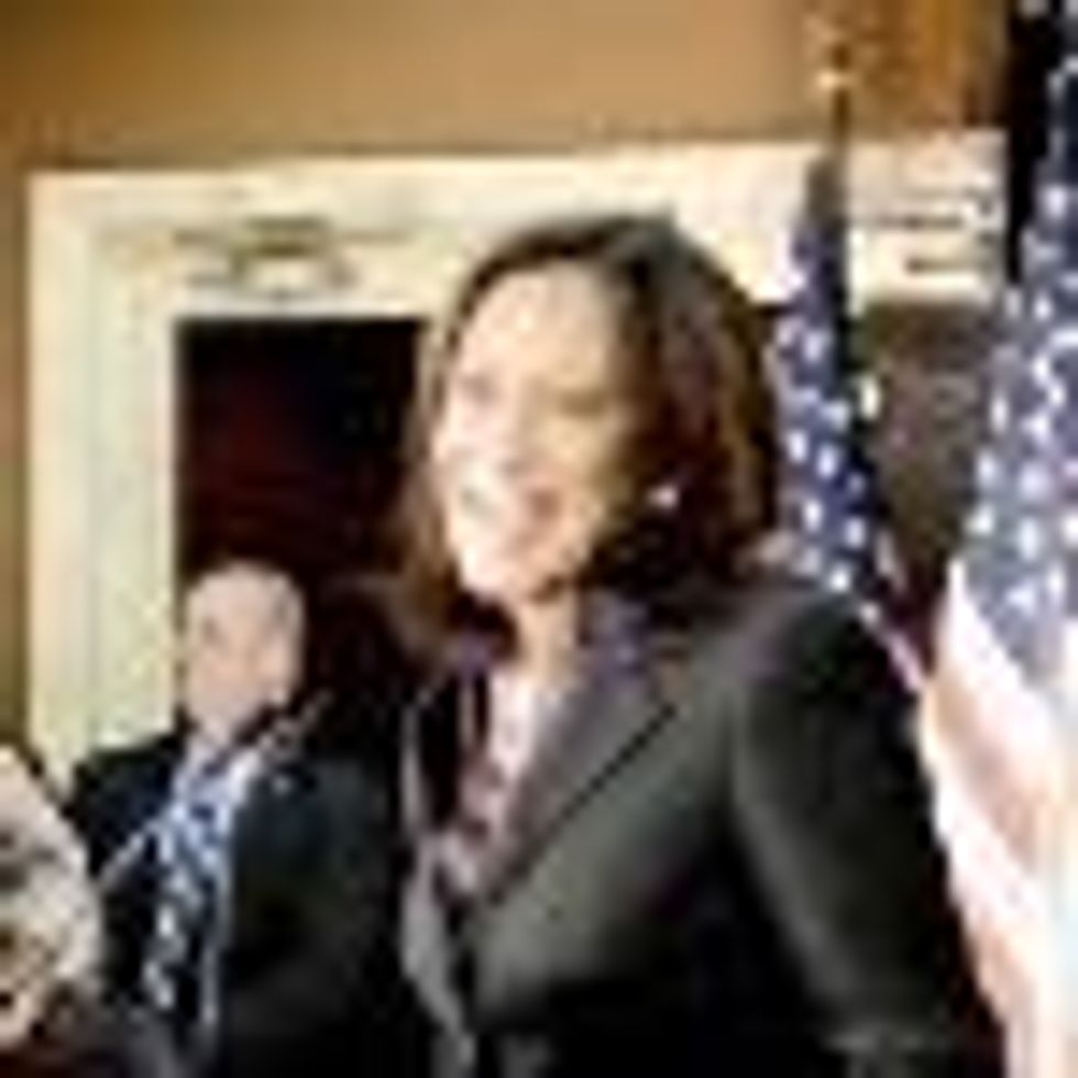 Kamala Harris Declares Victory: Reconfirms She Will Not Defend Prop 8, Video