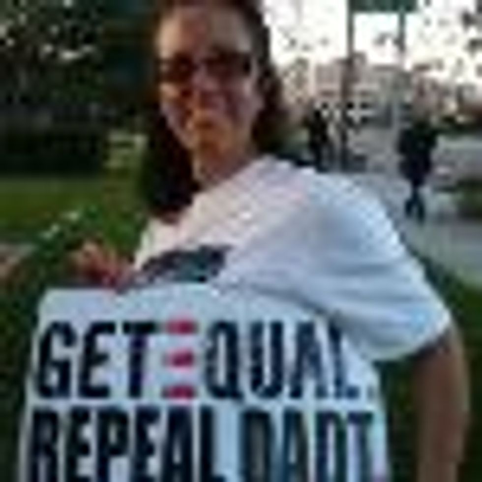 GetEQUAL Activists Demand DADT Repeal at Obama-led Barbara Boxer Fundraiser 