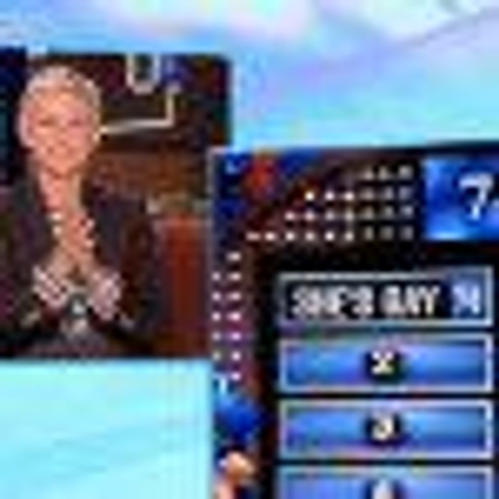 Ellen DeGeneres in Faux Feud with Family Feud Contestant:Video