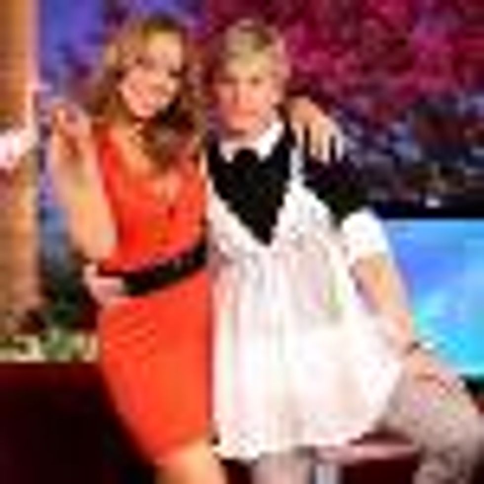 Ellen Degeneres Gives Mariah Carey a Champagne Pregnancy Test