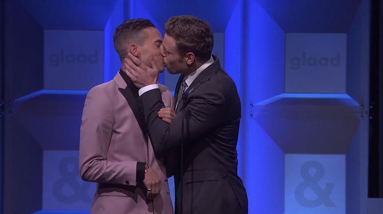 <p>We Weren't Ready for Gus Kenworthy & Adam Rippon's GLAAD Awards Kiss</p>