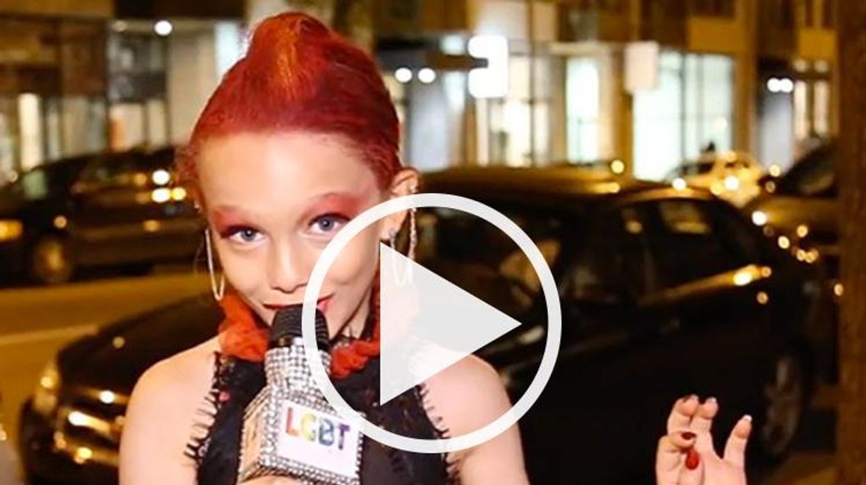 8-Year-Old Drag Queen Lactatia Visits the Cast of 'Kinky Boots'