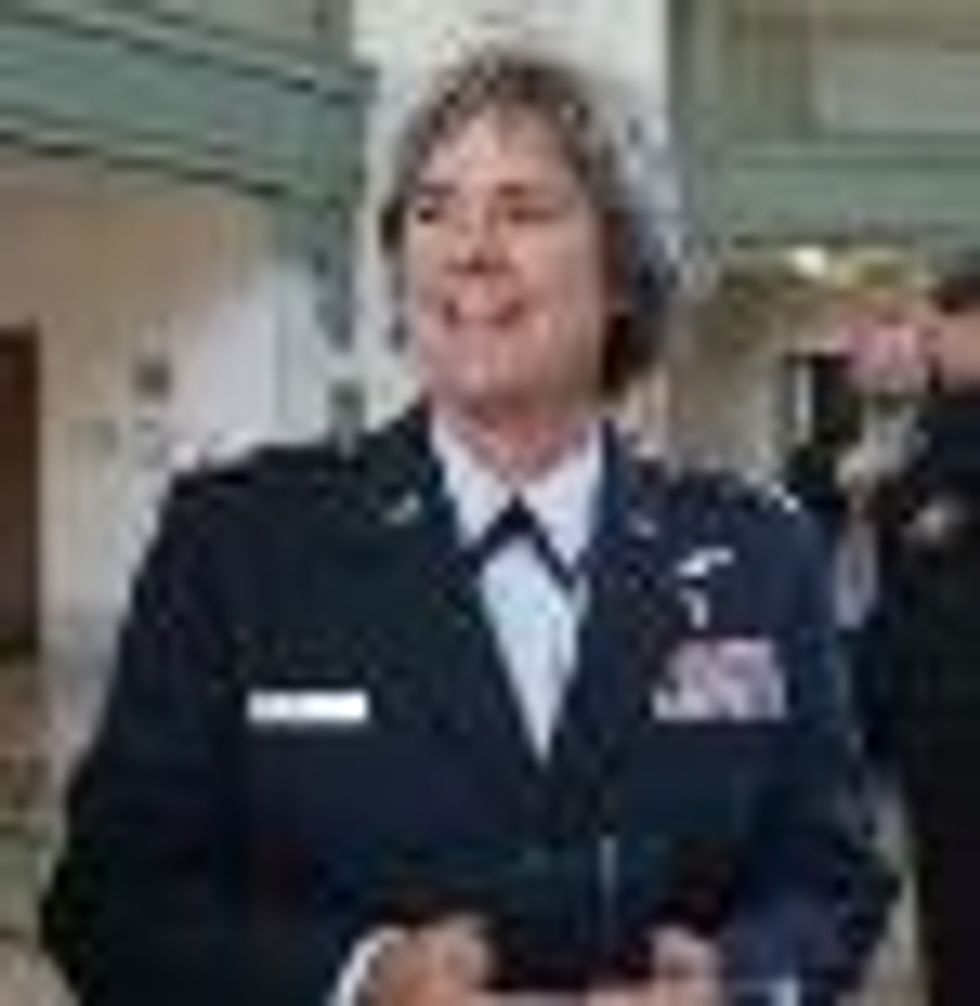 Discharged Lesbian in the United States Air Force Takes the Stand in Washington