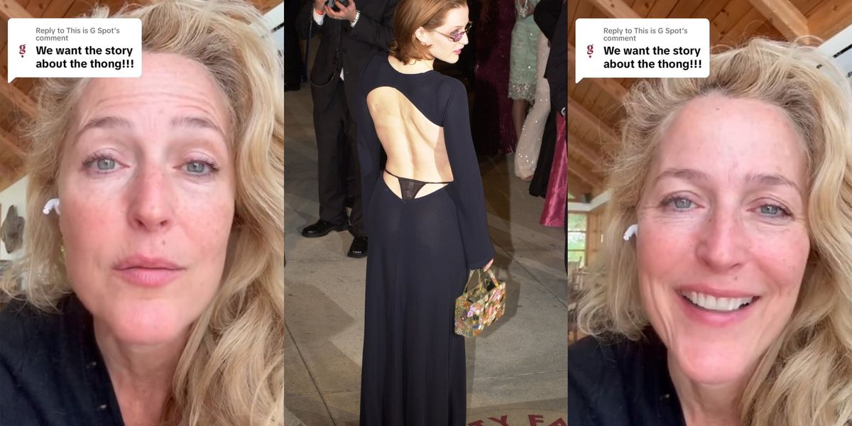 Gillian Anderson finally explains her iconic exposed thong Gillian Anderson finally explains her iconic exposed thong