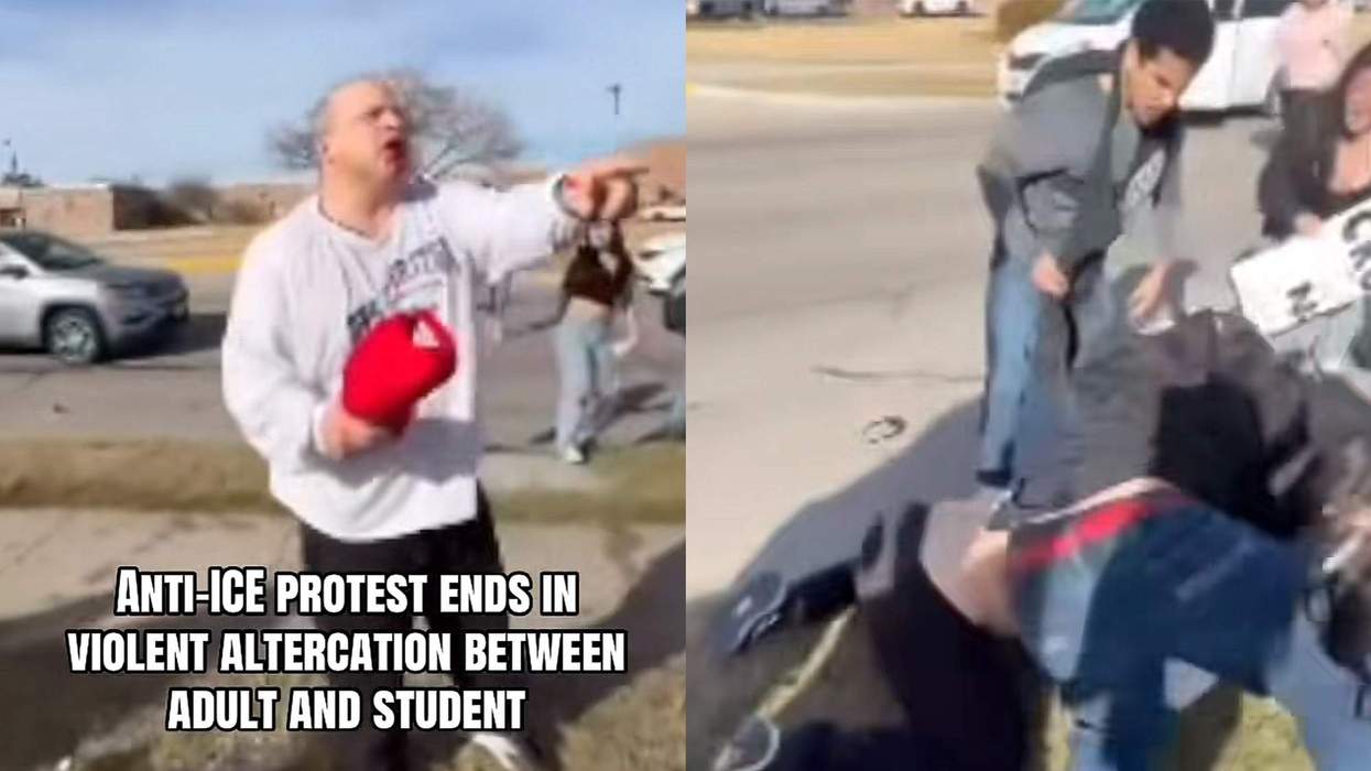 Another MAGA man attacks teen ICE protesters & gets a beat down instead