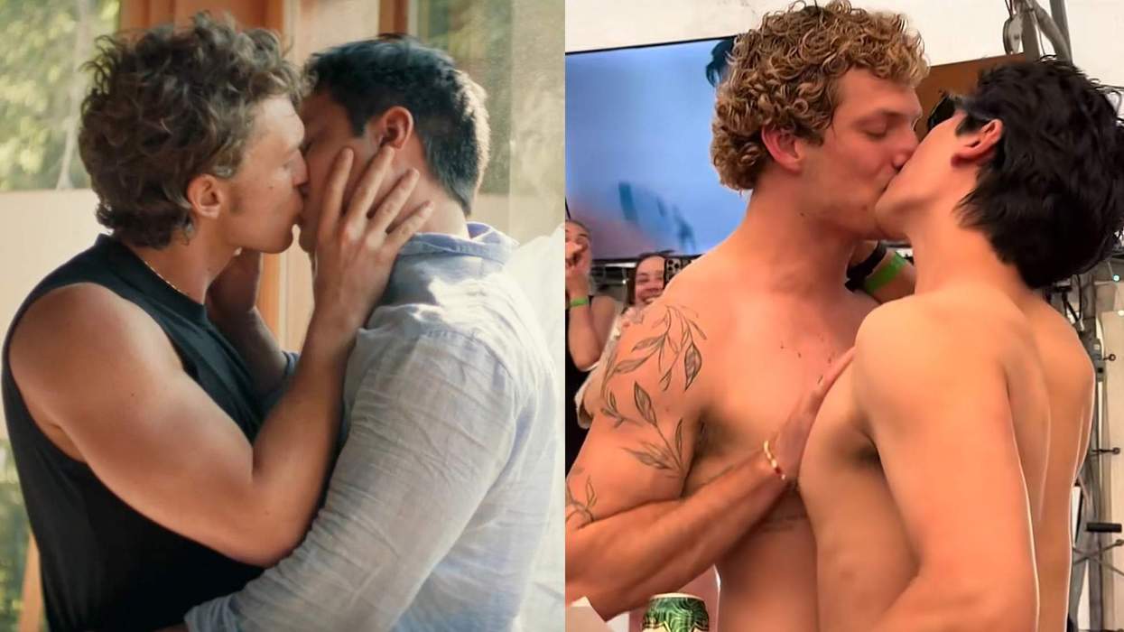 Shane Hollander & Ilya Rozanov make out in spicy viral videos at 'Heated Rivalry' look-alike contest
