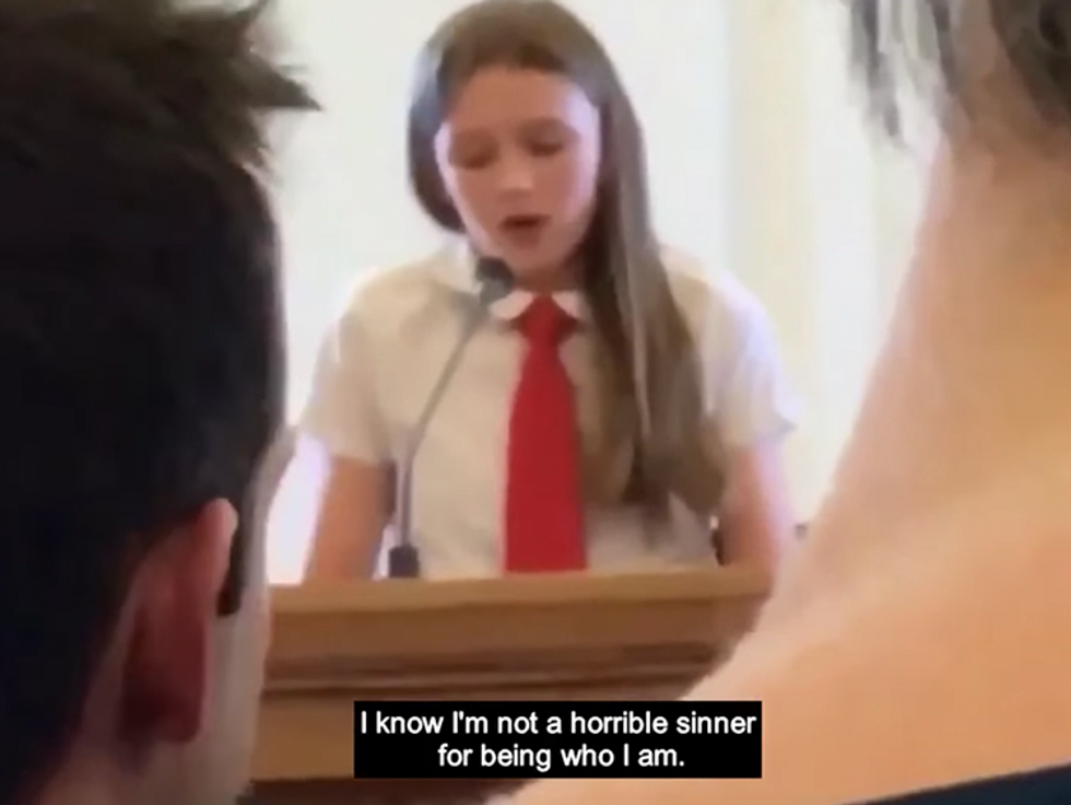 This 12-Year-Old Mormon Girl Bravely Came Out to Her Entire Church