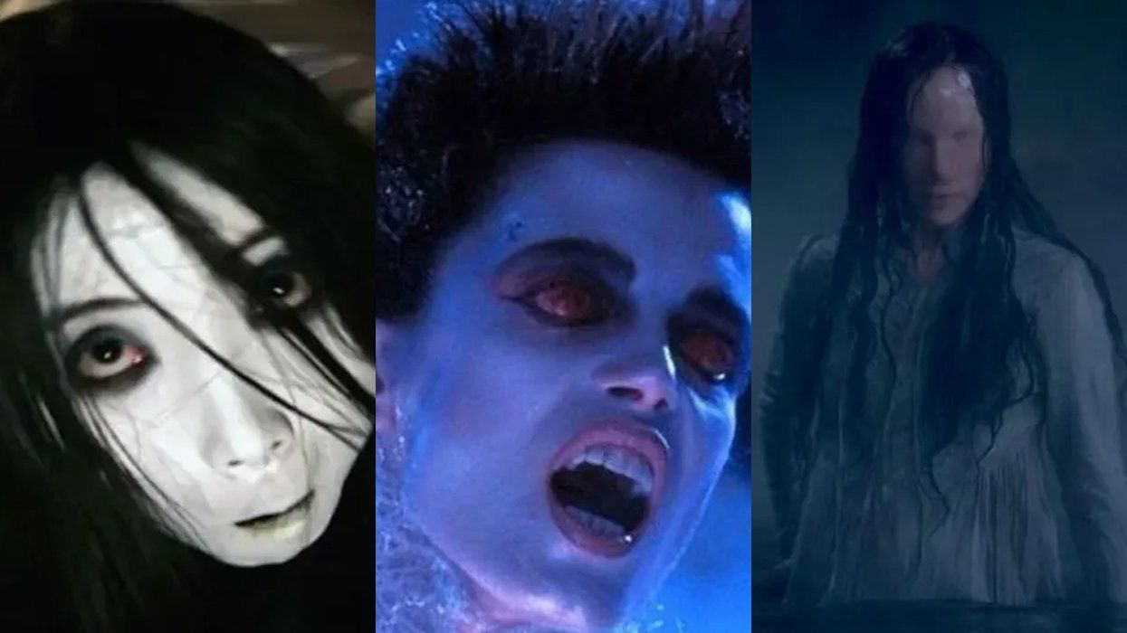 Images of characters from horror movies