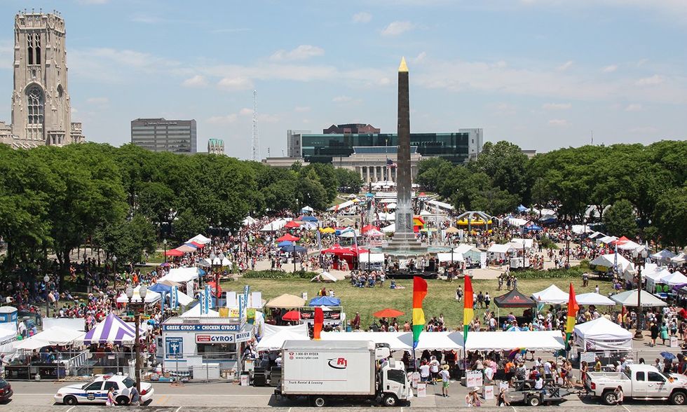 Indianapolis Indiana 2016 LGBTQIA festival held in a public park