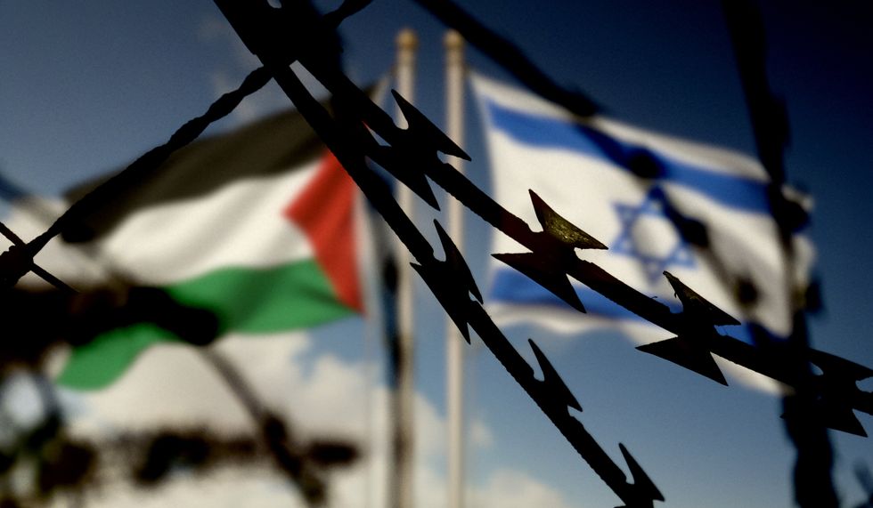 Israel and Palestine flags