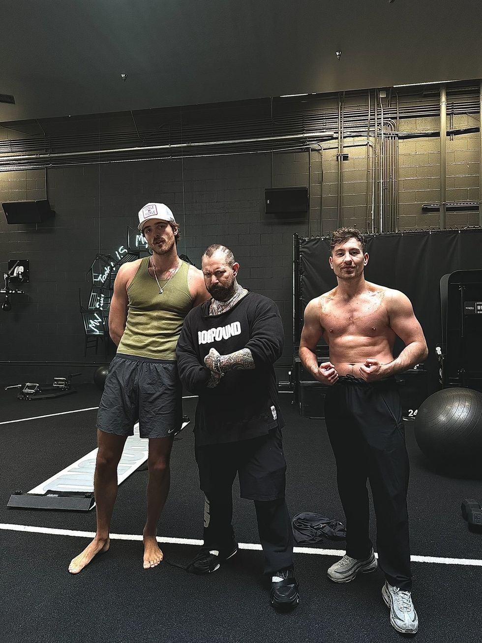 Jacob Elordi and Barry Keoghan training together