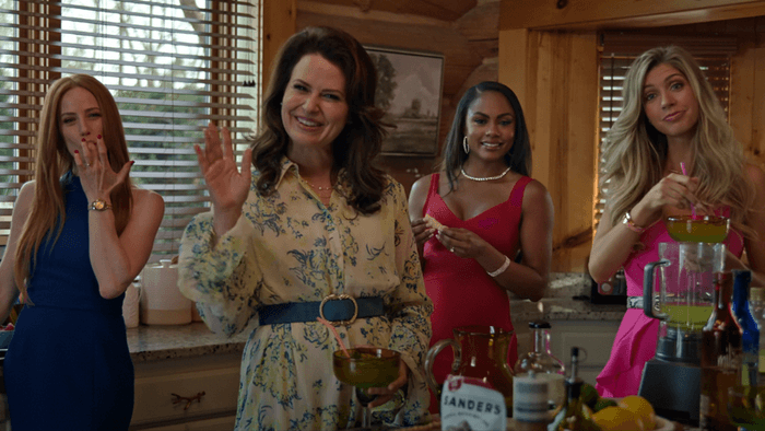 Jaime Ray Newman as Callie, Joyce Glenn as Monae, Malin Akerman as Margo, Alexandria DeBerry as Taylor on The Hunting Wives