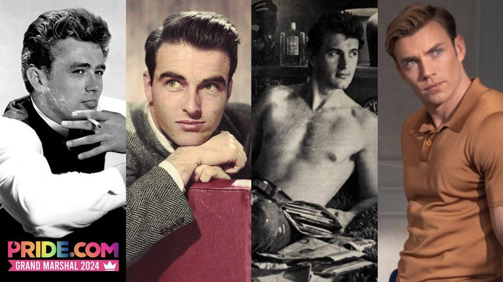 James Dean, Montgomery Clift, Rock Hudson, and Zane Phillips