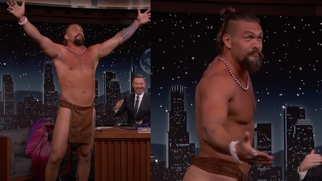 Jason Mamoa Traditional Hawaiian Malo Jimmy Kimmel