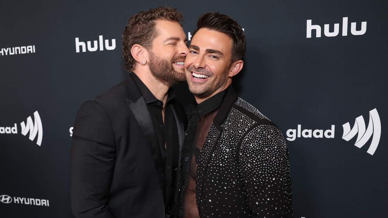 Jaymes Vaughan and Jonathan Bennett attend the 36th Annual GLAAD Media Awards.
