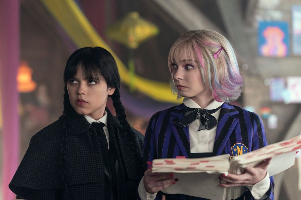 Jenna Ortega and Emma Myers in Wednesday