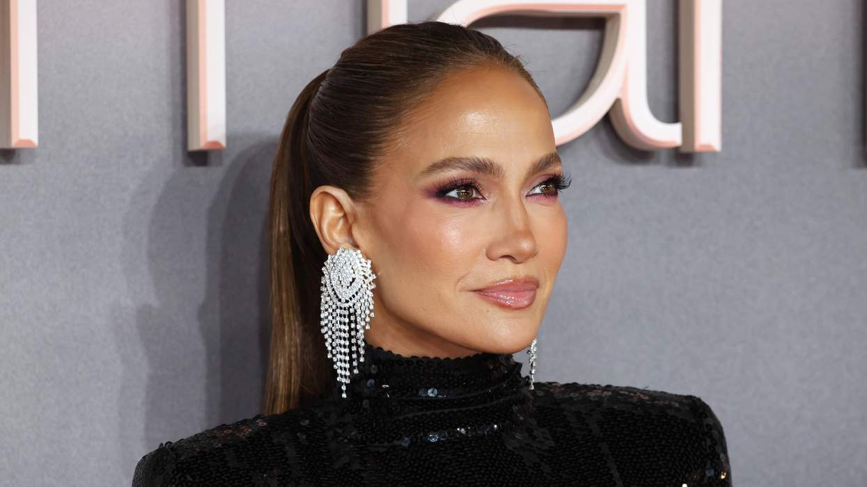 Jennifer Lopez attends the "Office Romance" UK premiere.