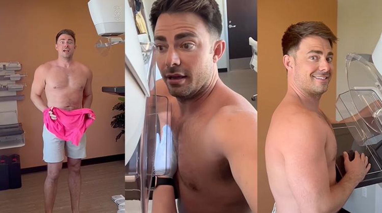 Johnathan Bennett gets a mammogram