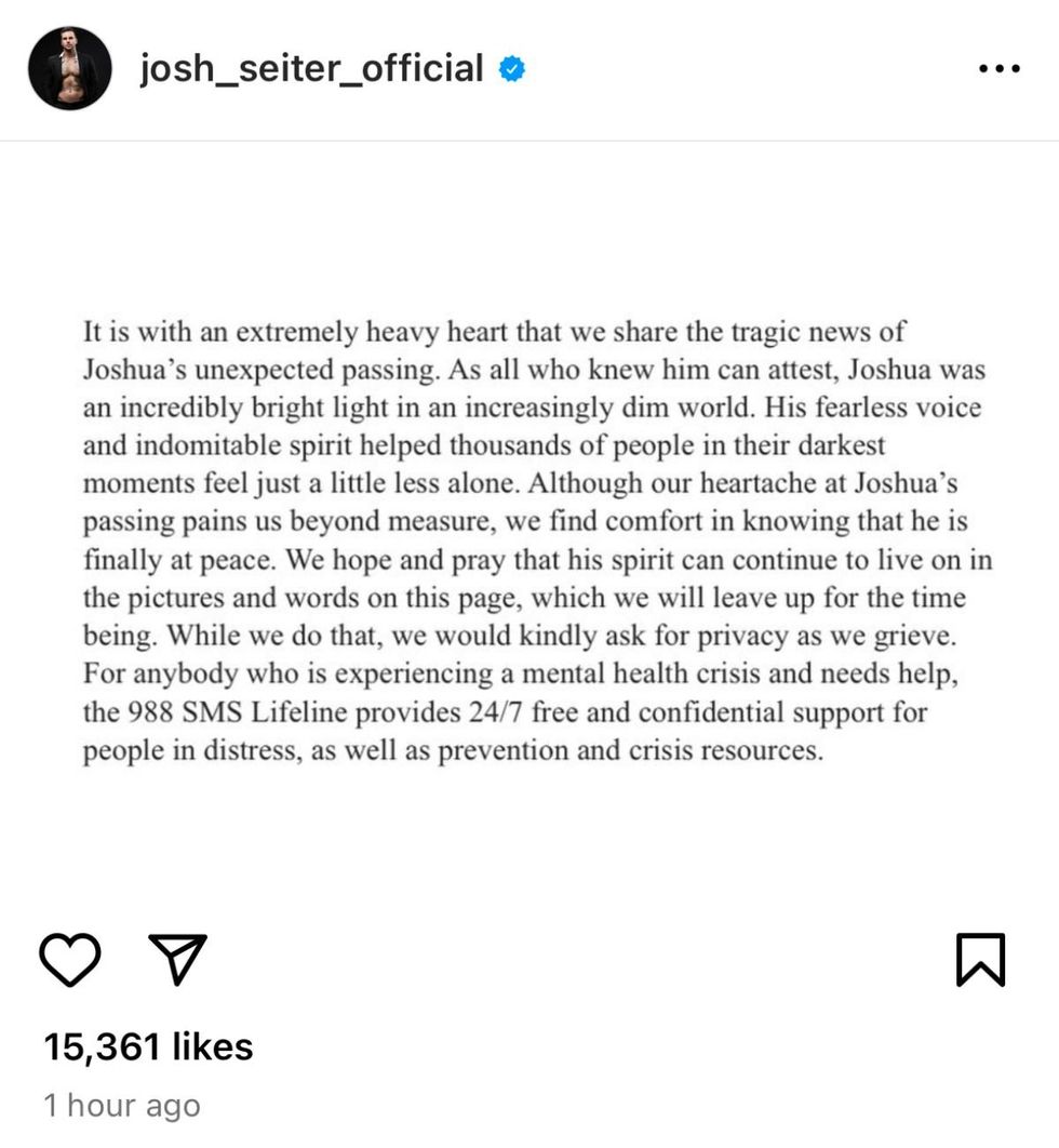 Josh Seiter via Instagram