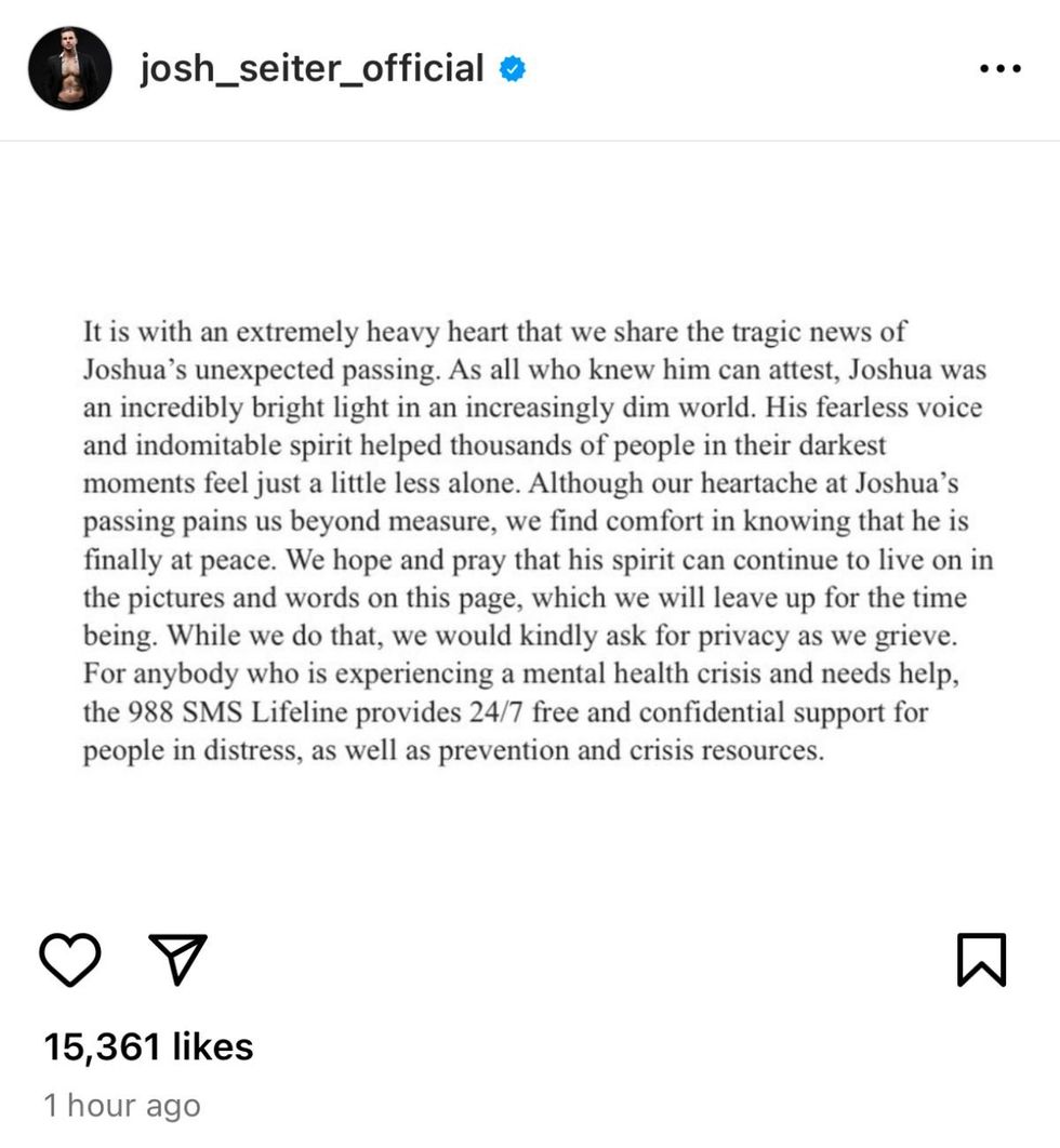 Josh Seiter via Instagram