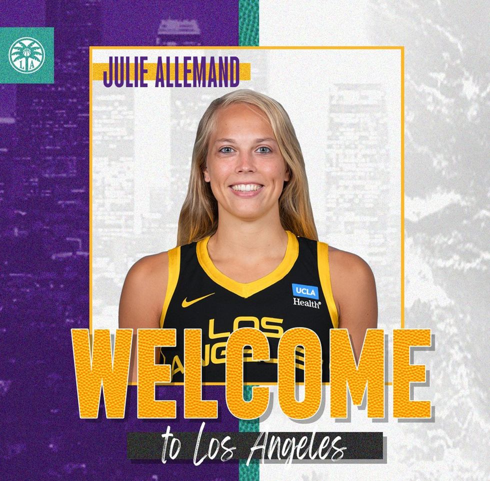 Julie Allemand Los Angeles Sparks photo gallery queer women 2024 WNBA womens professional basketball league
