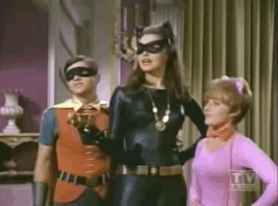 Julie Newmar as Catwoman.