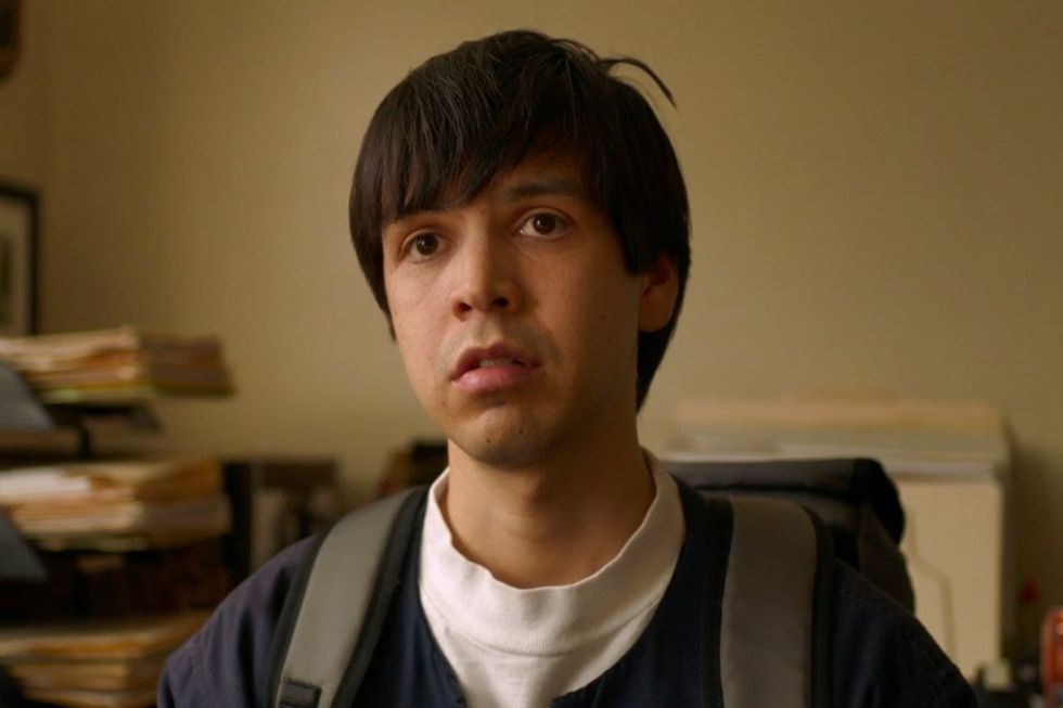 Julio Torres in Problemista at the immigration attorney office