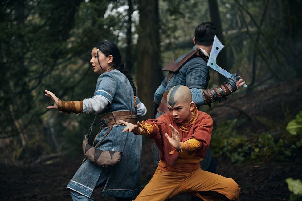 katara, Aang and Sokka