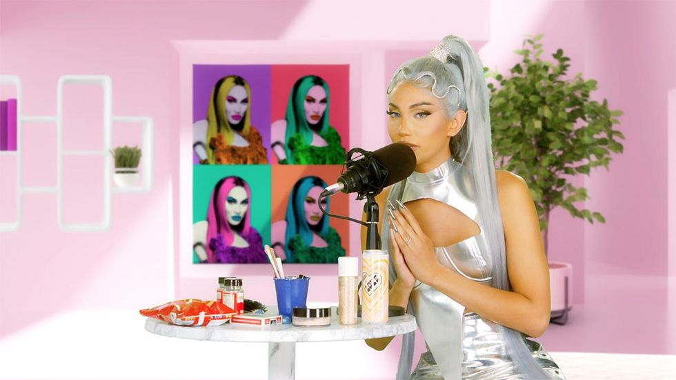 Kerri speaks into an ASMR mic on Kerri Kares