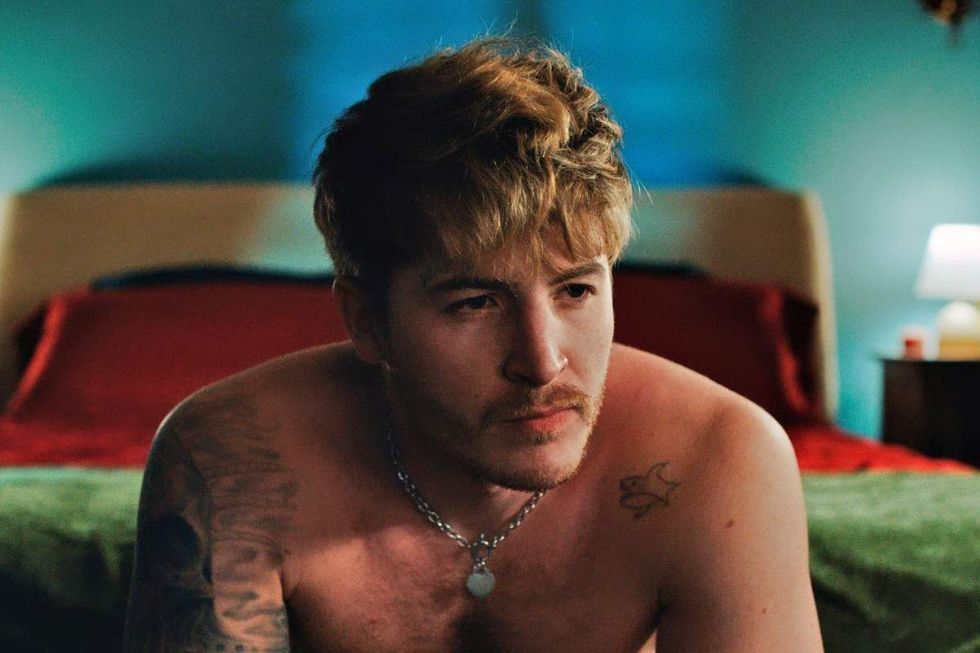 Kieron Moore as Aaron Eagle in Blue Film