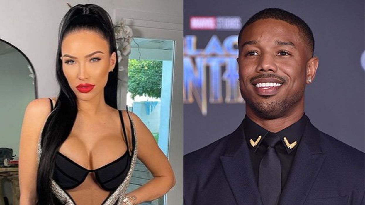 (L) Bre Tiesi and (R) Michael B. Jordan